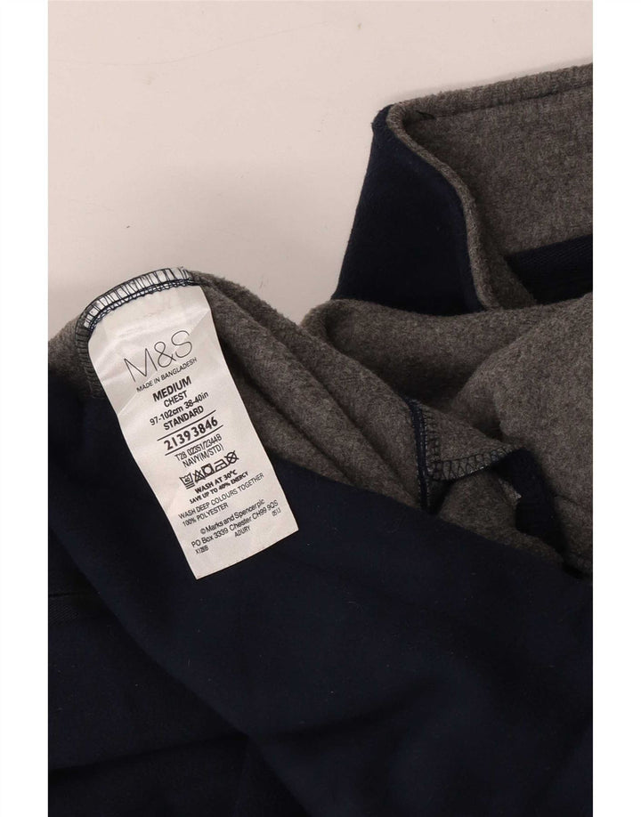 Marks & Spencer Chaqueta polar para hombre UK 38 Mediana Azul marino Poliéster