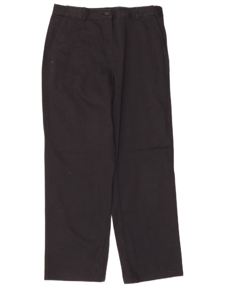 L.L.Bean Pantalones chinos rectos para mujer US 8 Medium W30 L27 Algodón negro
