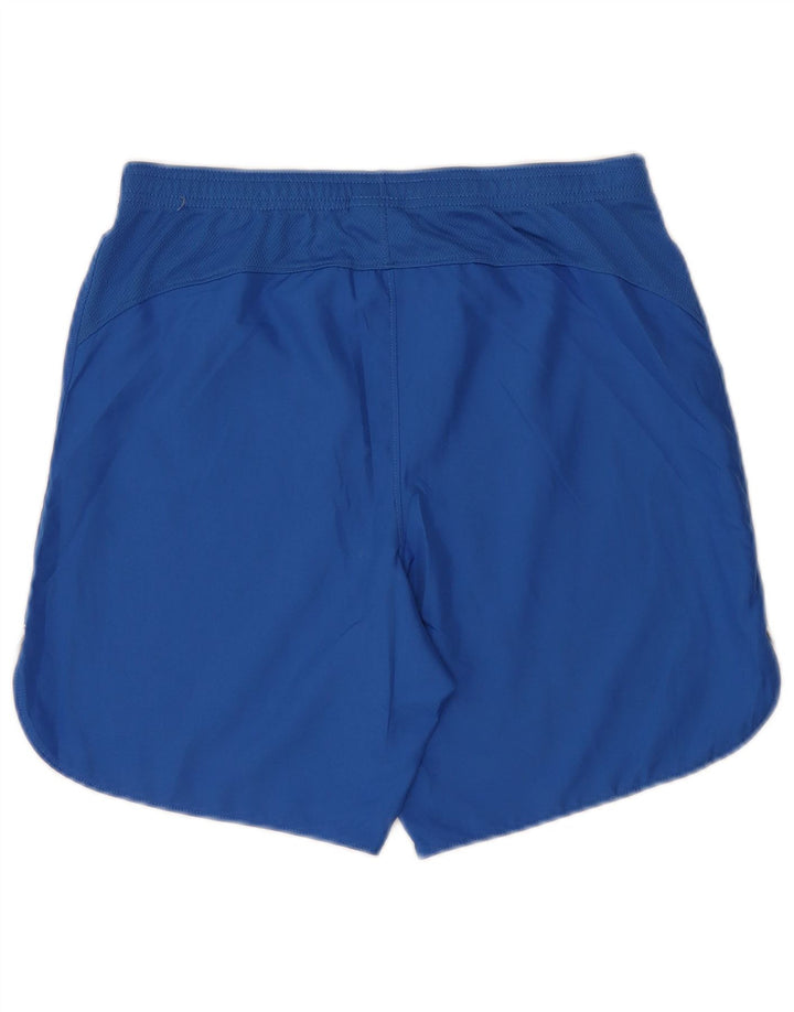 Nike Pantalones cortos deportivos Dri Fit Slim Fit para hombre, poliéster azul pequeño