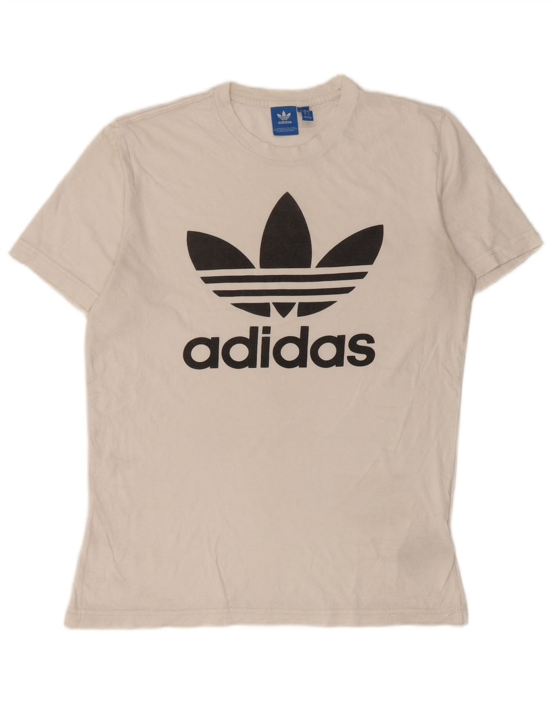 Adidas - Camiseta gráfica para hombre, talla mediana, algodón blanco