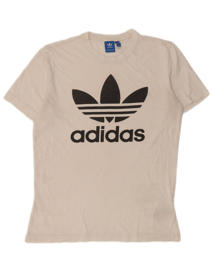 Adidas - Camiseta gráfica para hombre, talla mediana, algodón blanco