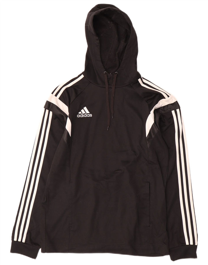 Adidas Hombre Sudadera Con Capucha Jumper Medium Negro Colorblock Poliéster