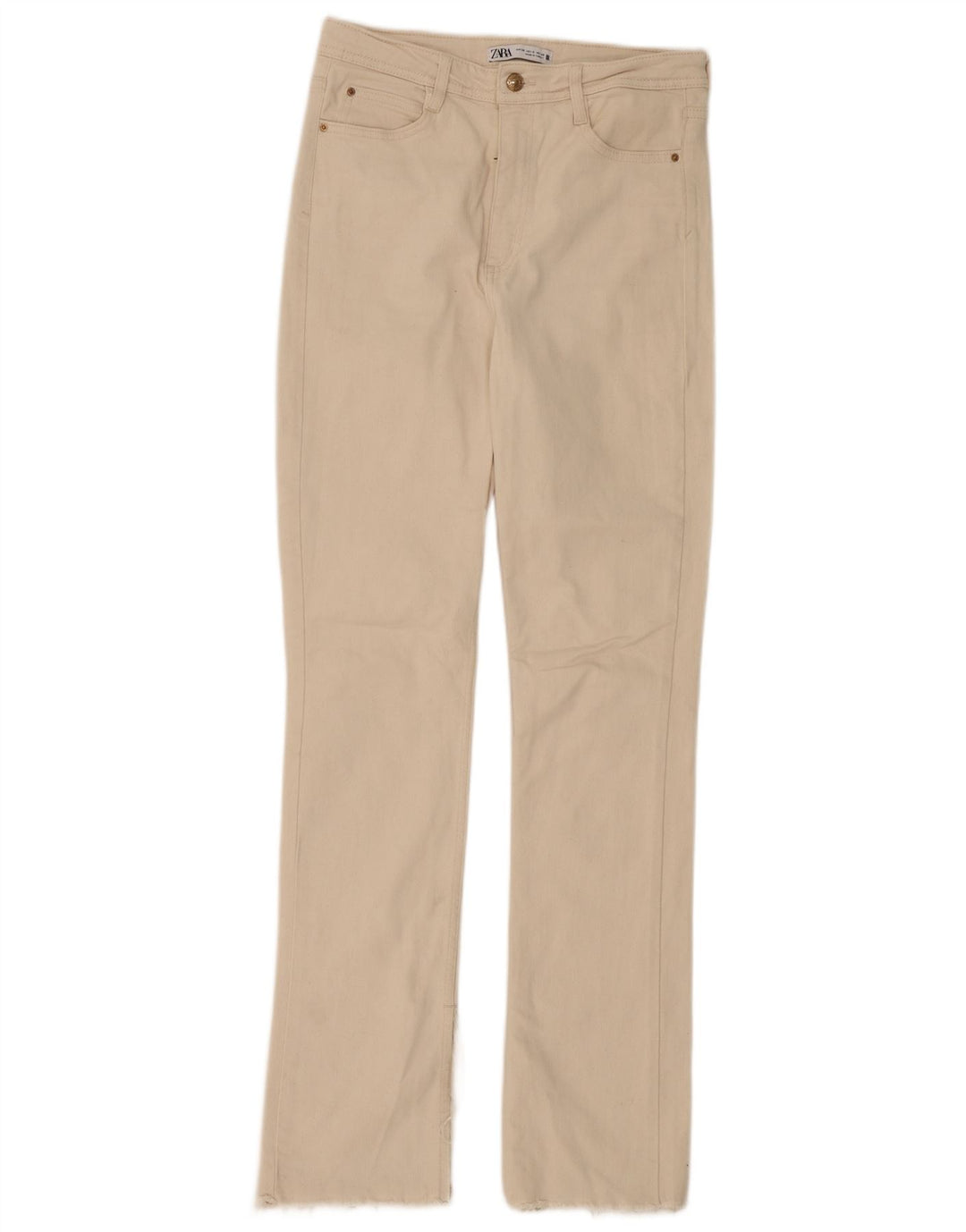 Zara Jeans Slim para Mujer EU 38 Small W28 L33 Blanco Roto