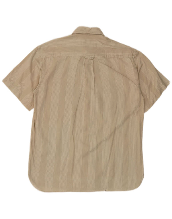 Camisa vintage de manga corta para hombre beige medio