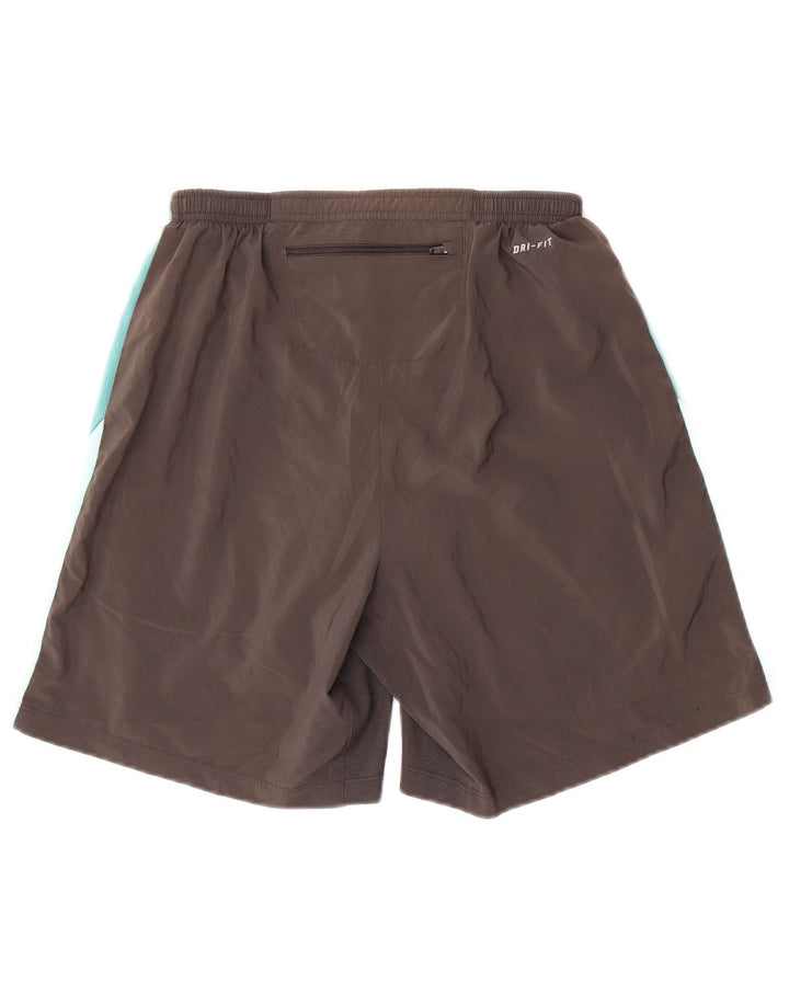 Nike - Pantalones cortos deportivos Dri Fit para hombre, poliéster, color gris pequeño