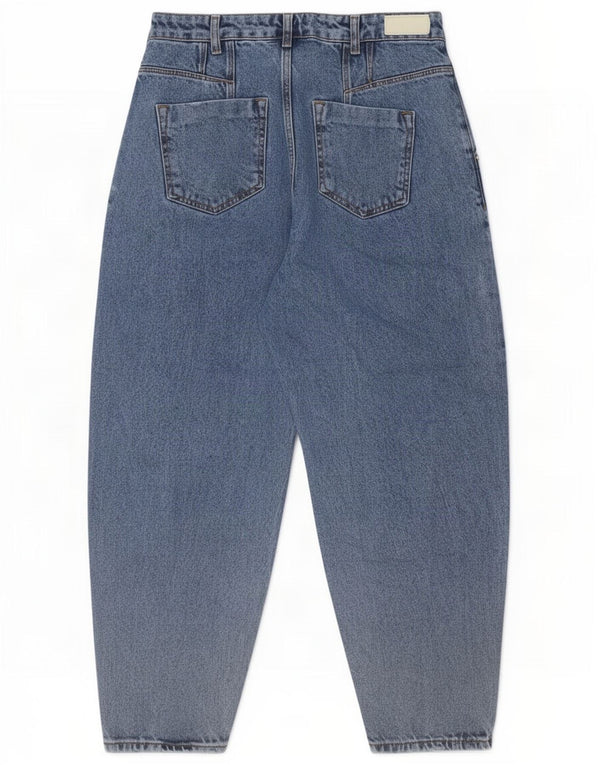 Zara Jeans Sueltos De Cintura Alta Para Mujer EU 38 Small W28 L25 Algodón Azul