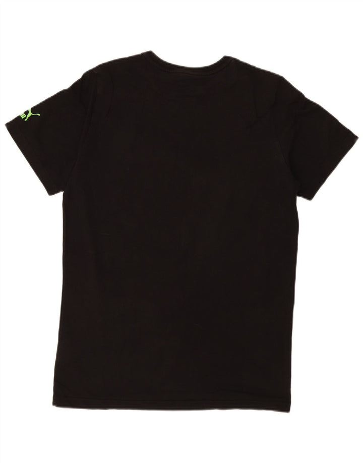 Puma - Camiseta gráfica para hombre, talla pequeña, algodón negro