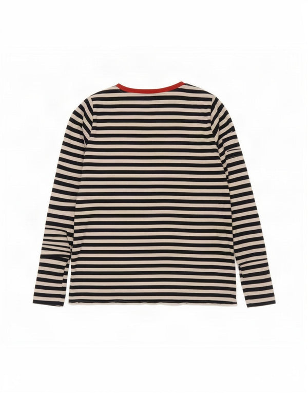 Marks & Spencer Top para mujer de manga larga UK 10 Small Azul marino a rayas