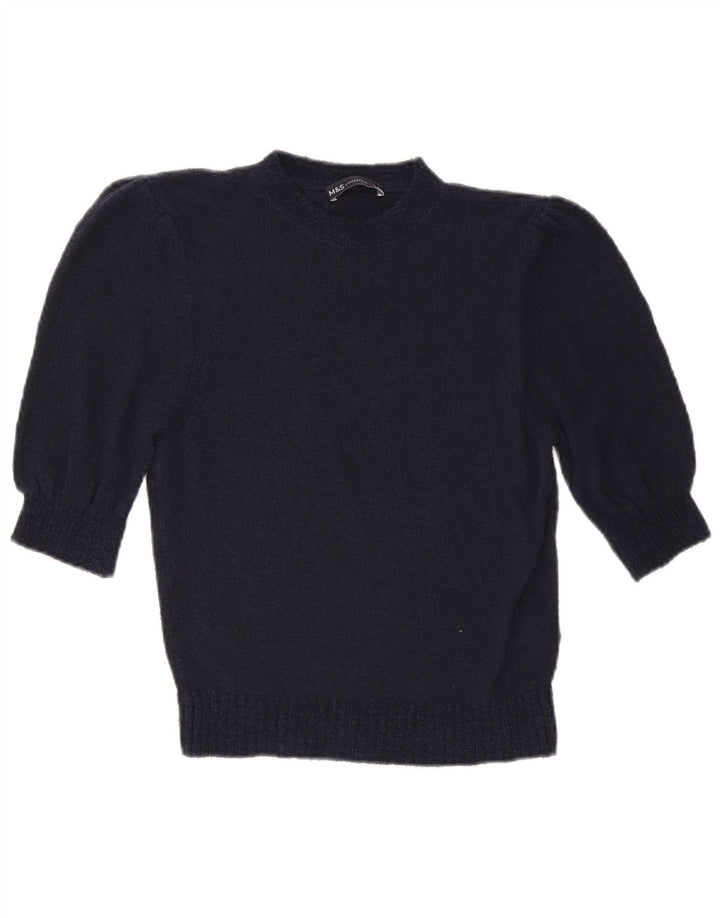 Marks & Spencer - Jersey de cuello redondo para mujer, talla 40, talla M, color azul marino