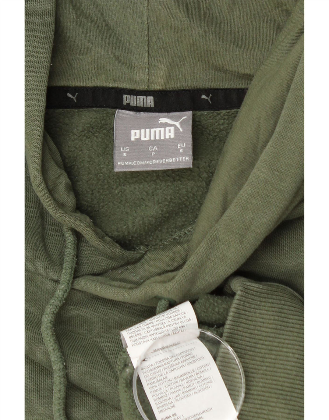 Puma Hombre Sudadera Con Capucha Gráfica Jersey Pequeño Algodón Verde