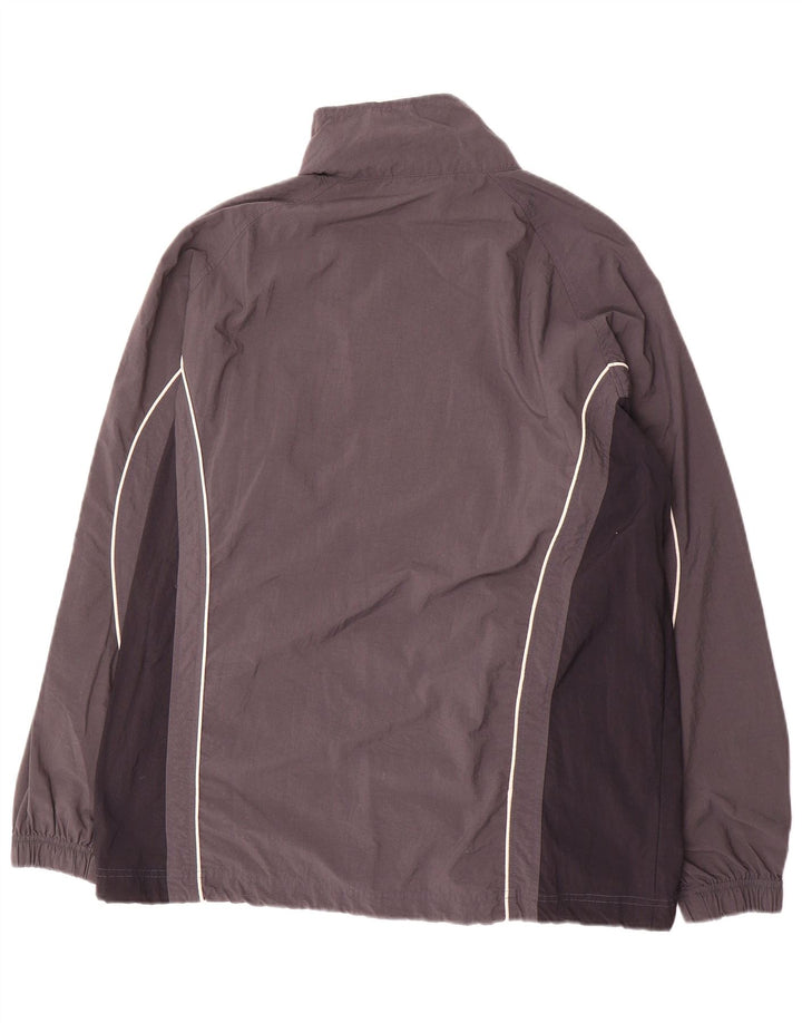 Asics Hombre Chándal Top Chaqueta Grande Gris Colorblock Nylon