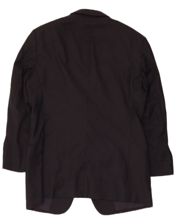 Armani Collezioni Chaqueta tipo blazer de 2 botones para hombre IT 50 Large Lana negra