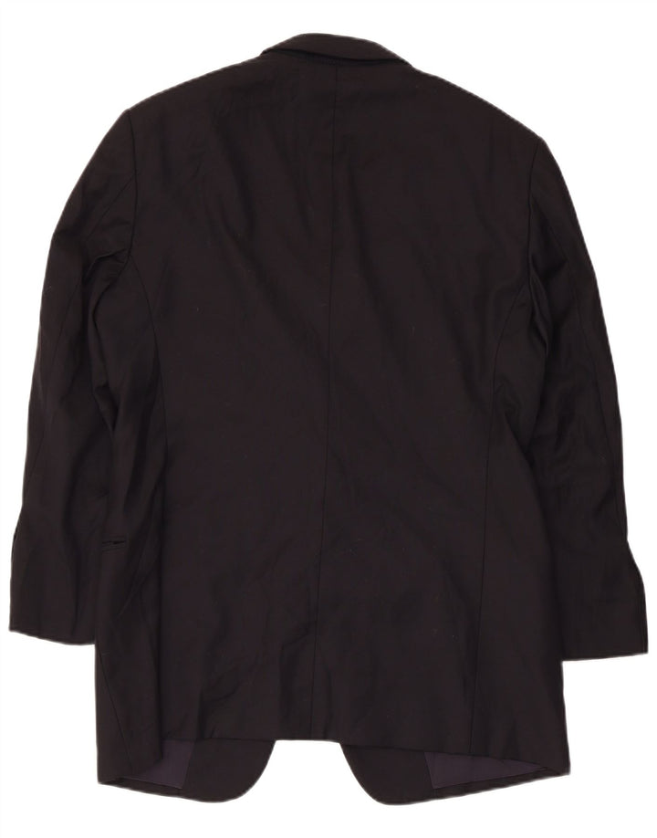 Armani Collezioni Chaqueta tipo blazer de 2 botones para hombre IT 50 Large Lana negra
