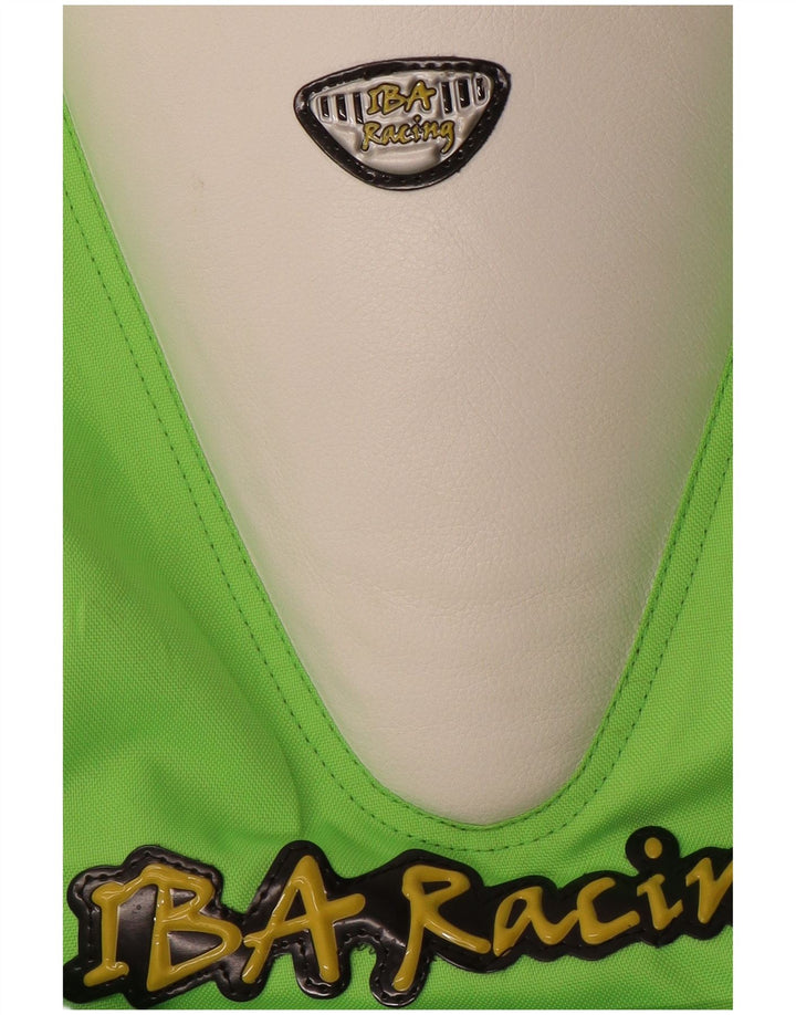 VINTAGE Mono gráfico de motocicleta para niños 6-7 años Bloque de color verde pequeño