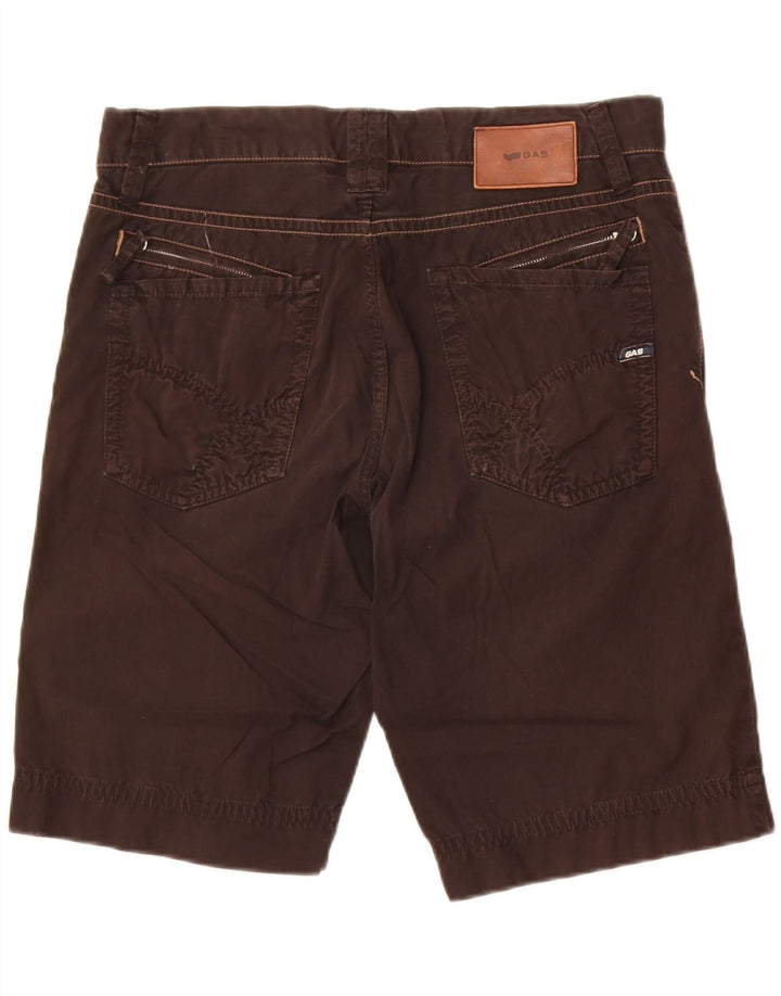 Gas Mens Chino Shorts W34 Grande Algodón Negro