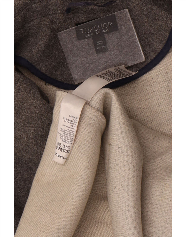 Topshop Abrigo extragrande para mujer Reino Unido 10 Pequeño Acrílico moteado gris