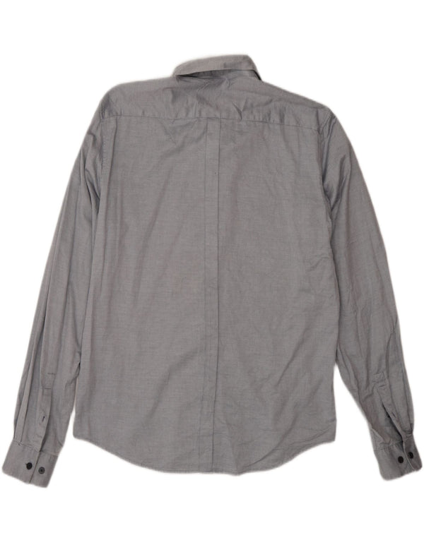 Camisa Dkny Hombre Grande Gris Algodón