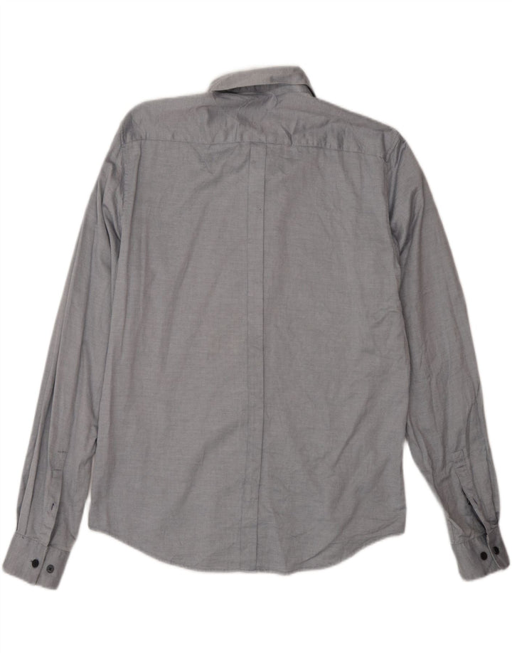 Camisa Dkny Hombre Grande Gris Algodón