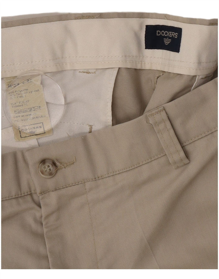 Dockers Pantalón chino recto para hombre W34 L30 Poliéster beige