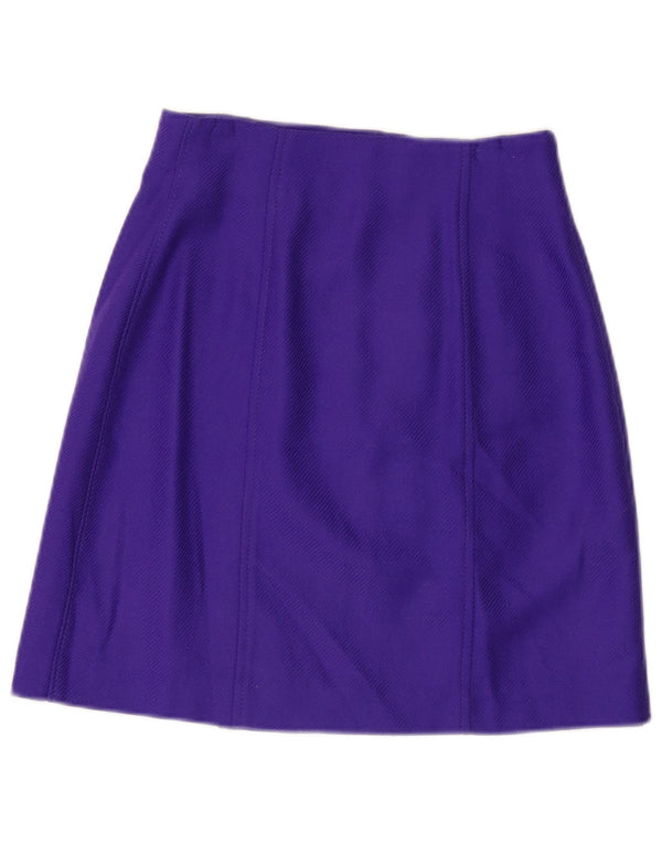 Massimo Dutti Womens A-Line Skirt EU 38 Small W28  Purple Viscose