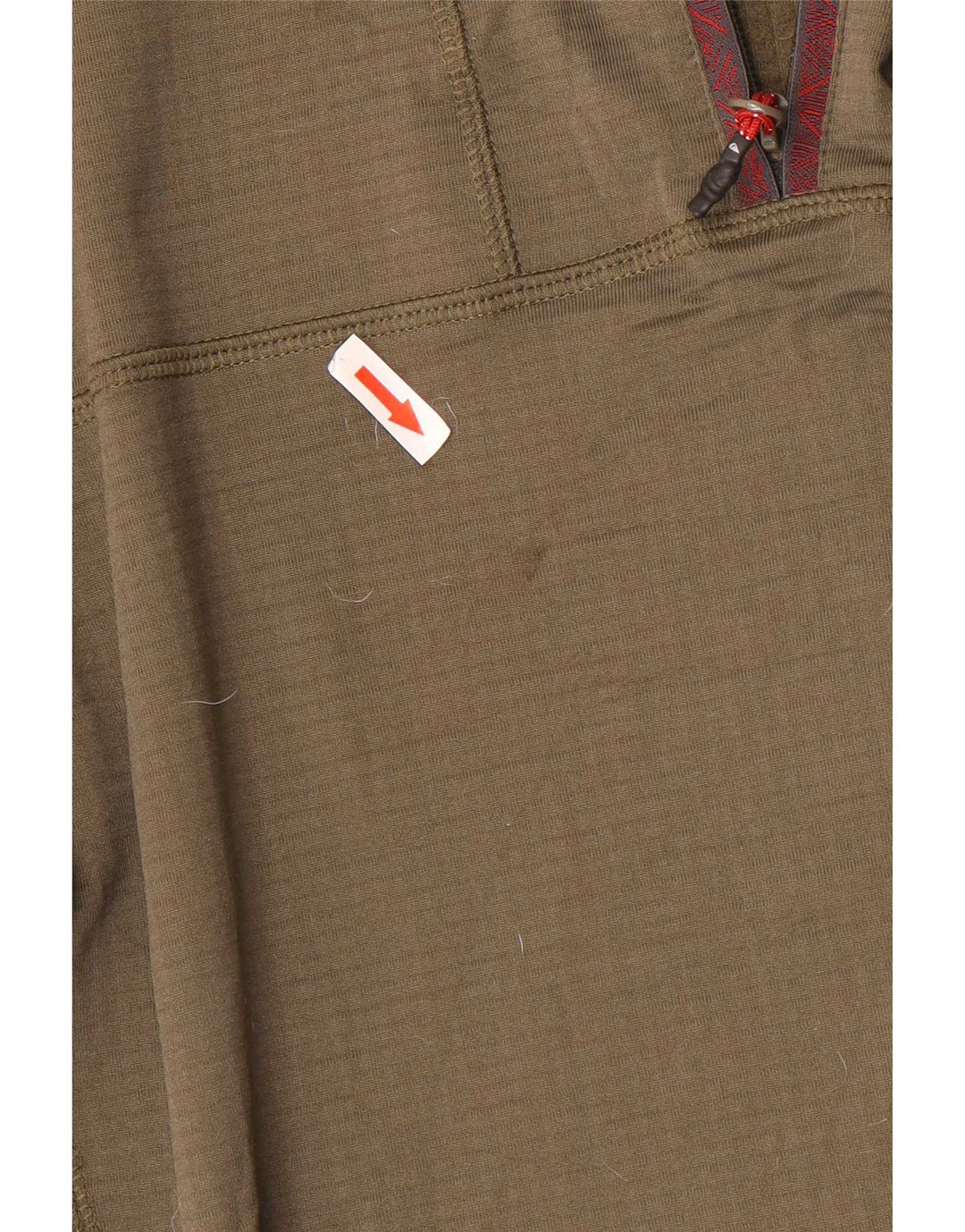 Quiksilver Hombre Zip Neck Sudadera con capucha Jumper Large Caqui Poliéster