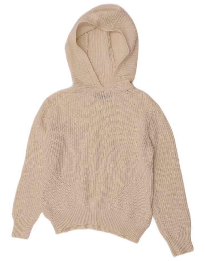 Marks & Spencer Suéter con capucha para mujer UK 10 Small Off White