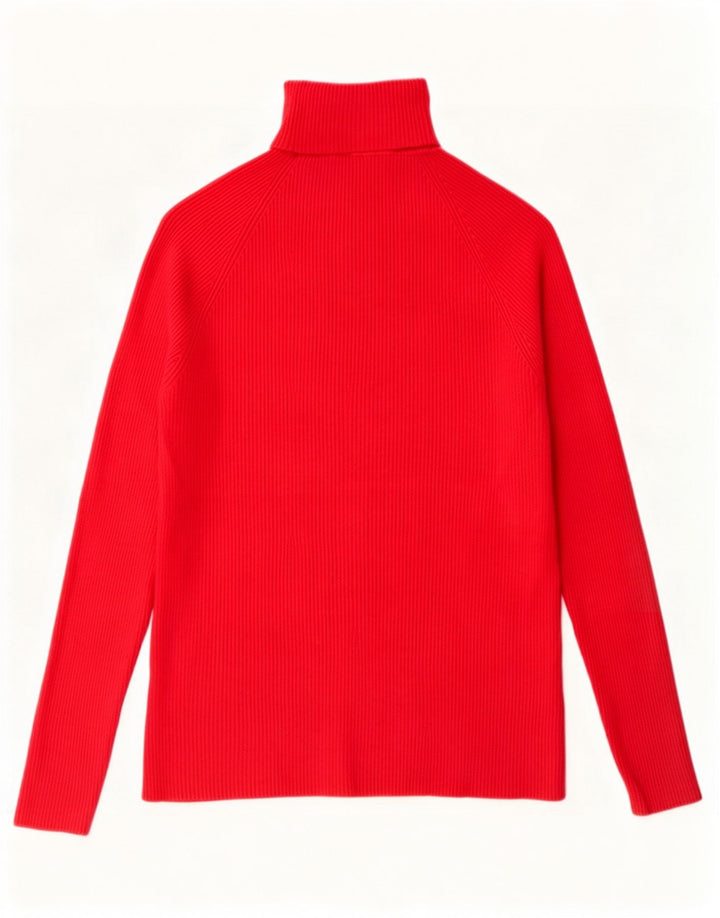 Marks & Spencer Suéter tipo jersey con cuello vuelto para mujer UK 44 Viscosa roja mediana