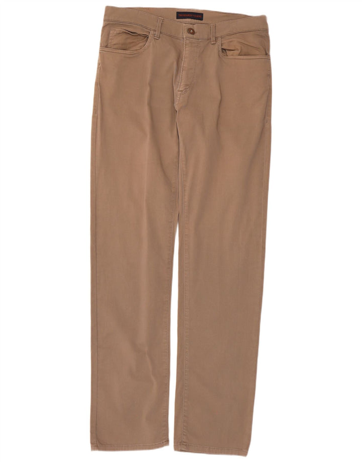 Pantalón Casual Hombre Trussardi Recto W35 L33 Poliéster Beige