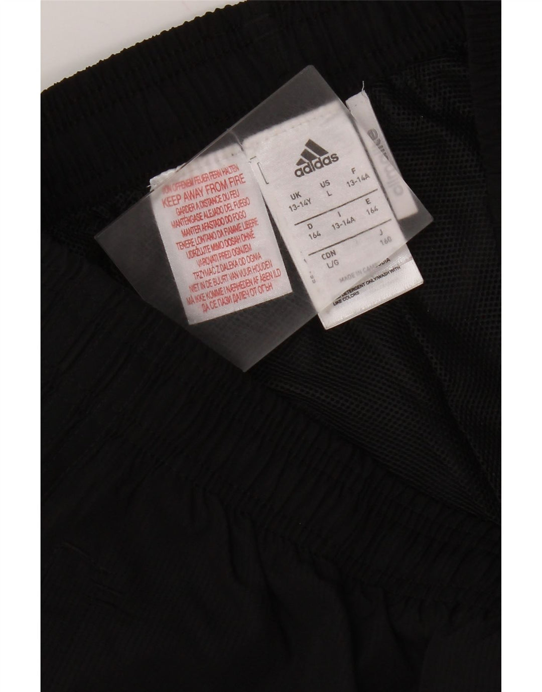 Adidas Pantalones de chándal Climalite para niño 13-14 años Negro Poliéster