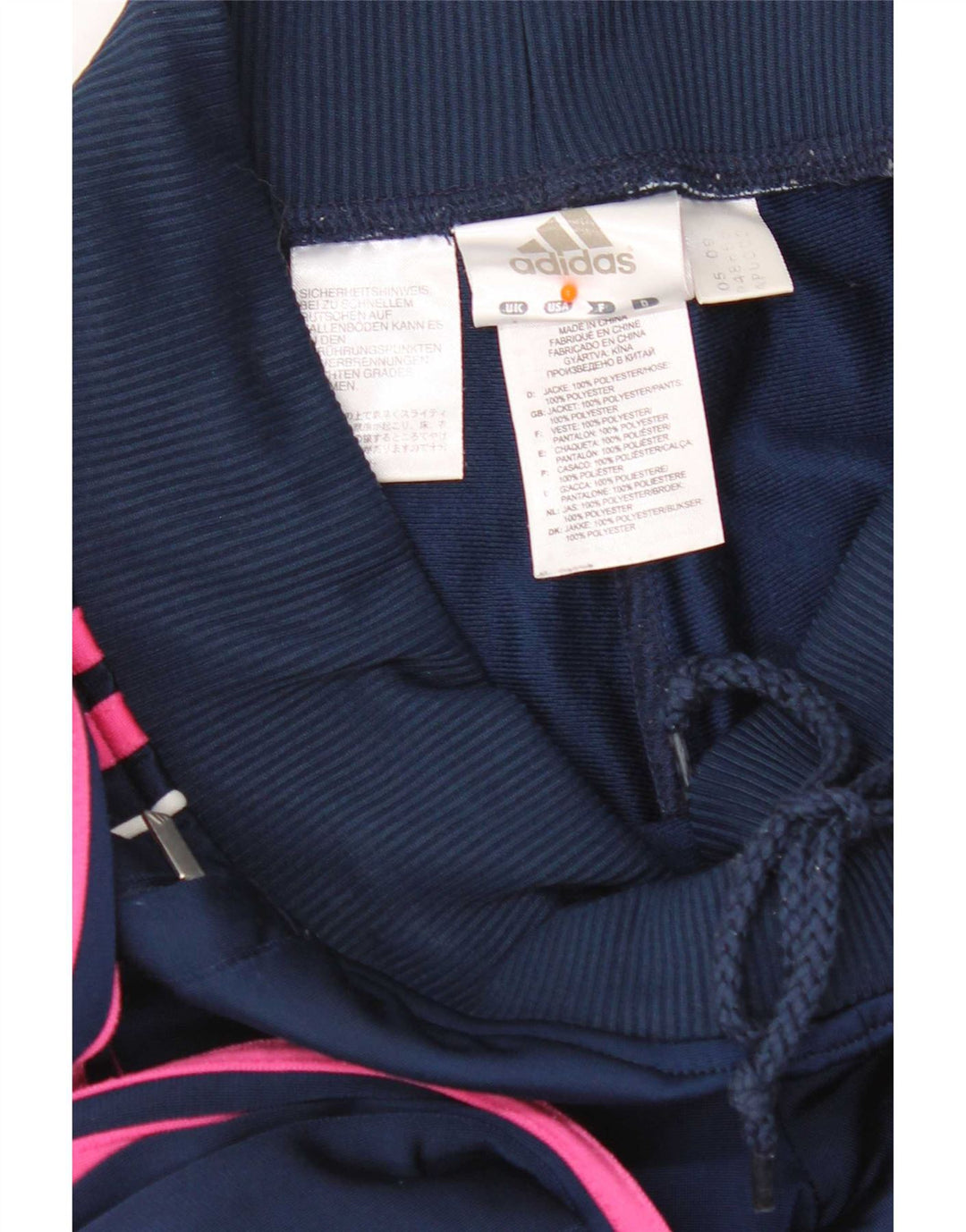 Adidas Pantalones de chándal para mujer UK 8 Small Azul marino Poliéster