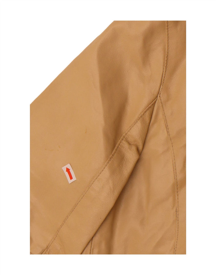 MOTIVI Chaqueta de cuero para motociclista para mujer UK 8 Small Cuero beige