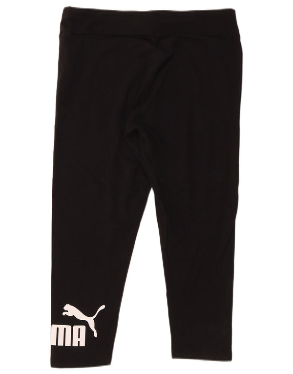 Puma Leggings Capri Gráficos para Mujer Reino Unido 12 Mediano Algodón Negro