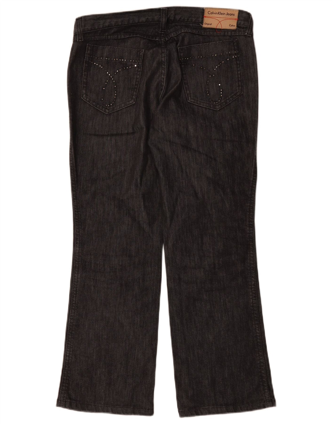 Vaqueros rectos Calvin Klein para mujer W30 L28 Algodón negro