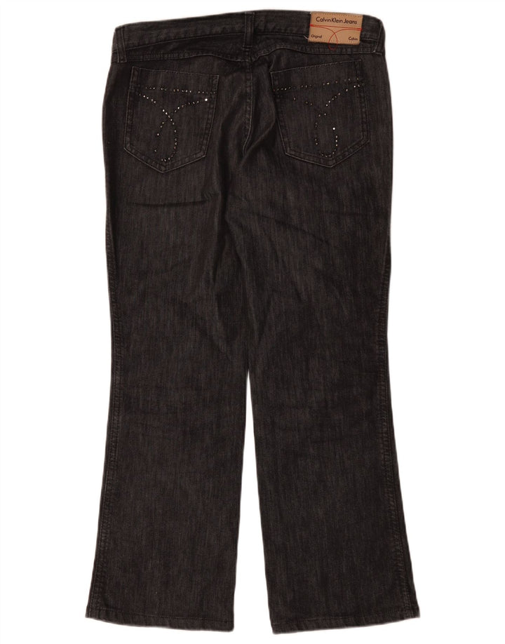 Vaqueros rectos Calvin Klein para mujer W30 L28 Algodón negro