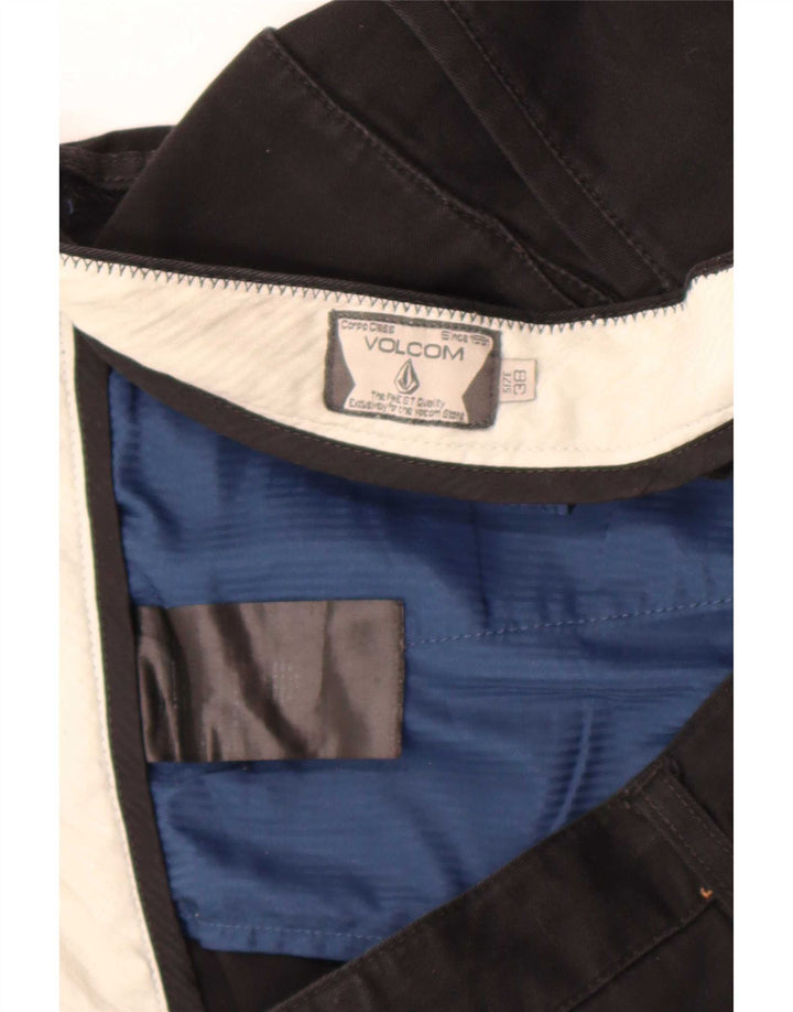 Volcom Pantalones cortos chinos para hombre W38 XL Algodón negro