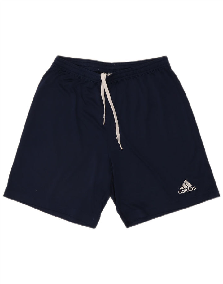 Adidas - Pantalones cortos deportivos para hombre, talla grande, color azul marino, poliéster, deportivos
