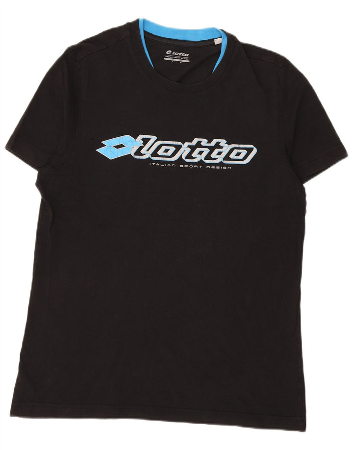 LOTTO Camiseta gráfica para hombre Top Medium Black