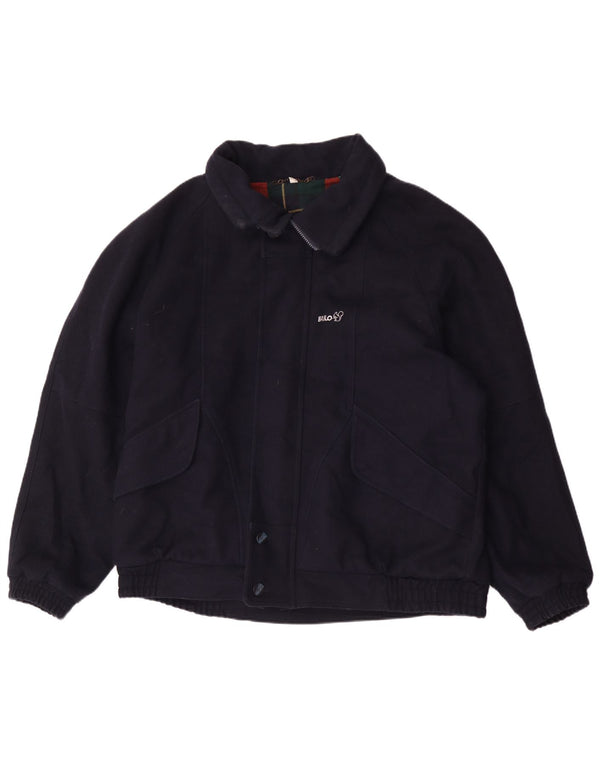 Bailo Chaqueta bomber holgada para hombre IT 52 XL Lana azul marino