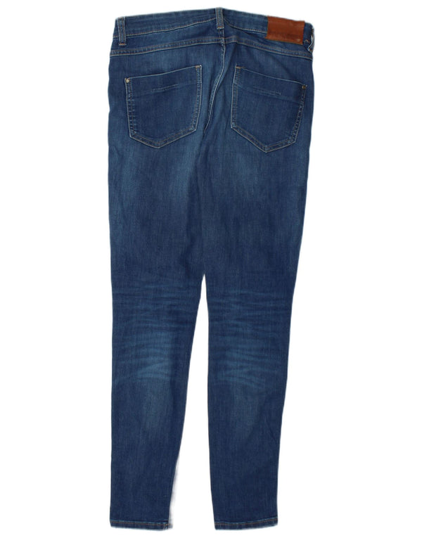 Zara Vaqueros pitillo de talle medio para mujer EU 38 Small W28 L30 Algodón azul