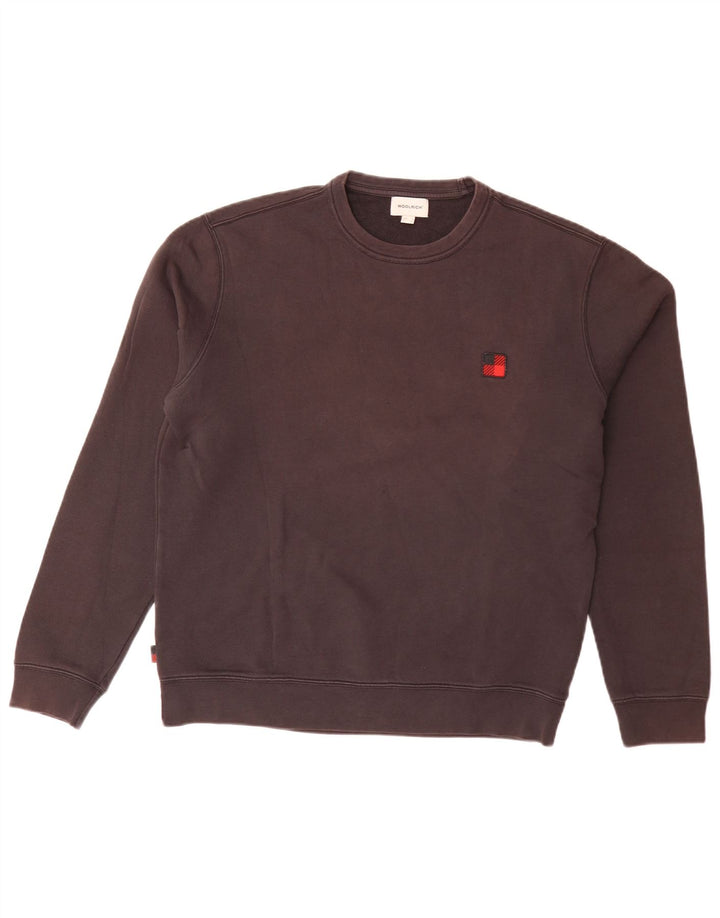 Woolrich - Sudadera holgada para hombre, jersey pequeño de algodón marrón