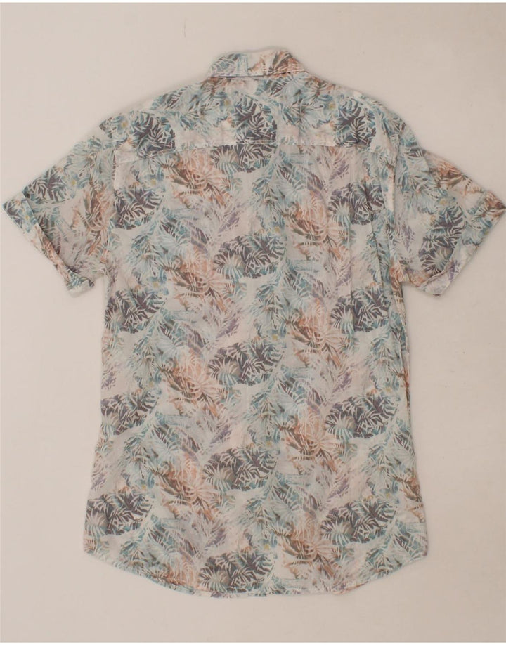 BENETTON Mens Short Sleeve Shirt Small Multicoloured Floral Cotton Vintage Benetton and Second-Hand Benetton from Messina Hembry 