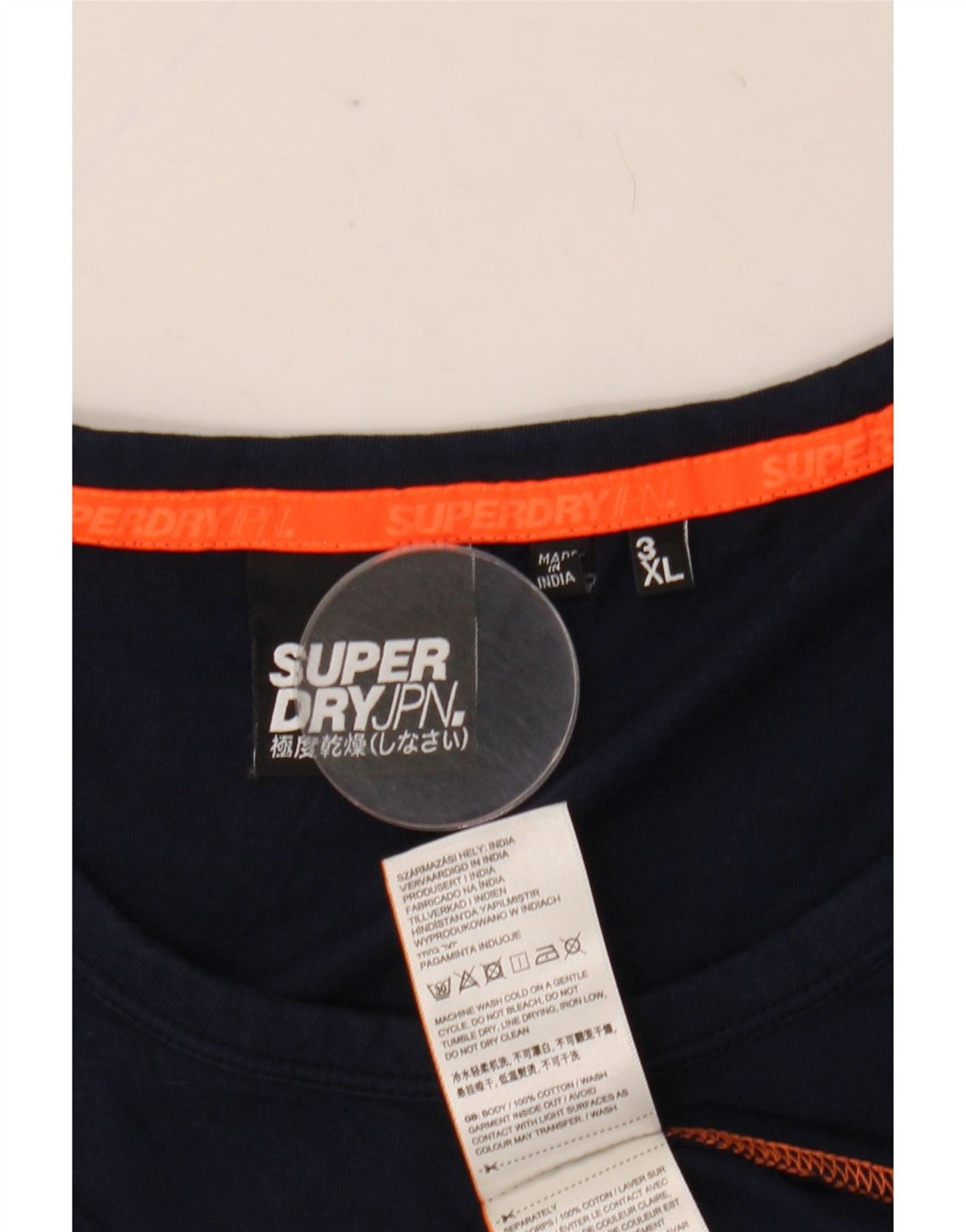 Superdry Camiseta Sin Mangas Para Hombre 3XL Algodón Azul Marino