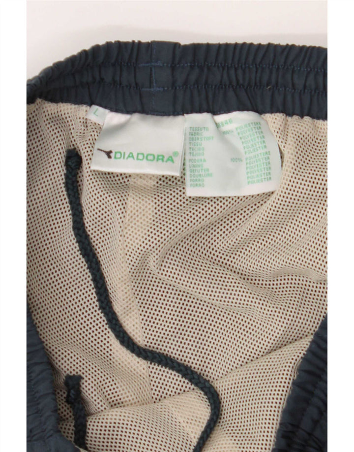 Diadora Pantalón Chándal Hombre Grande Gris Poliéster