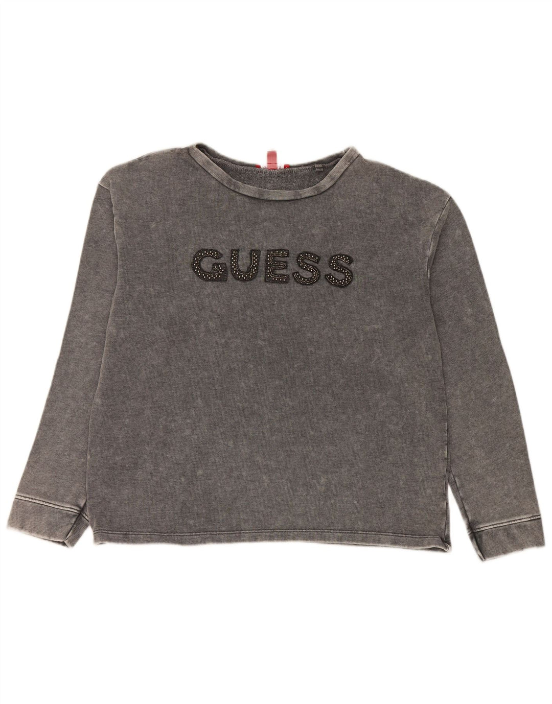 Guess Sudadera gráfica para mujer Jumper UK 46 Large Grey Cotton