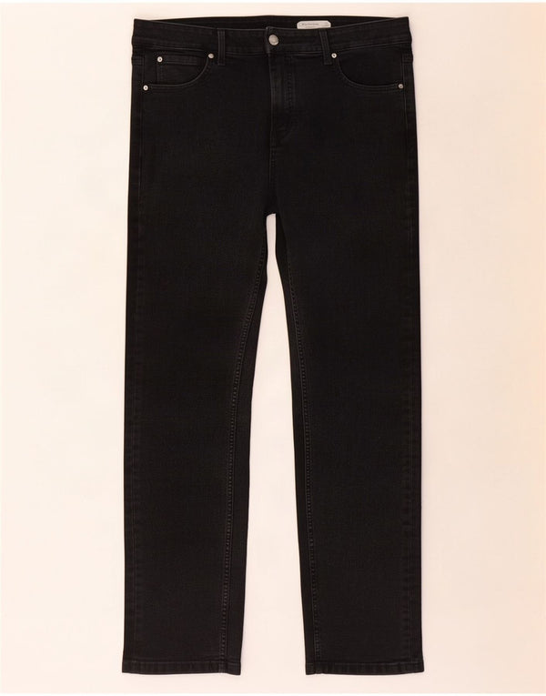Marks & Spencer Vaqueros rectos The Sienna para mujer UK 20 2XL W40 L27 Negro