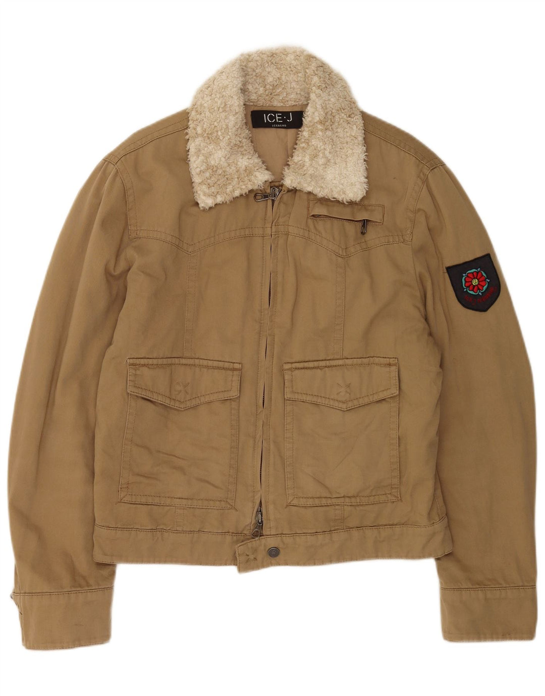 Iceberg Chaqueta utilitaria para hombre IT 52 XL Algodón beige