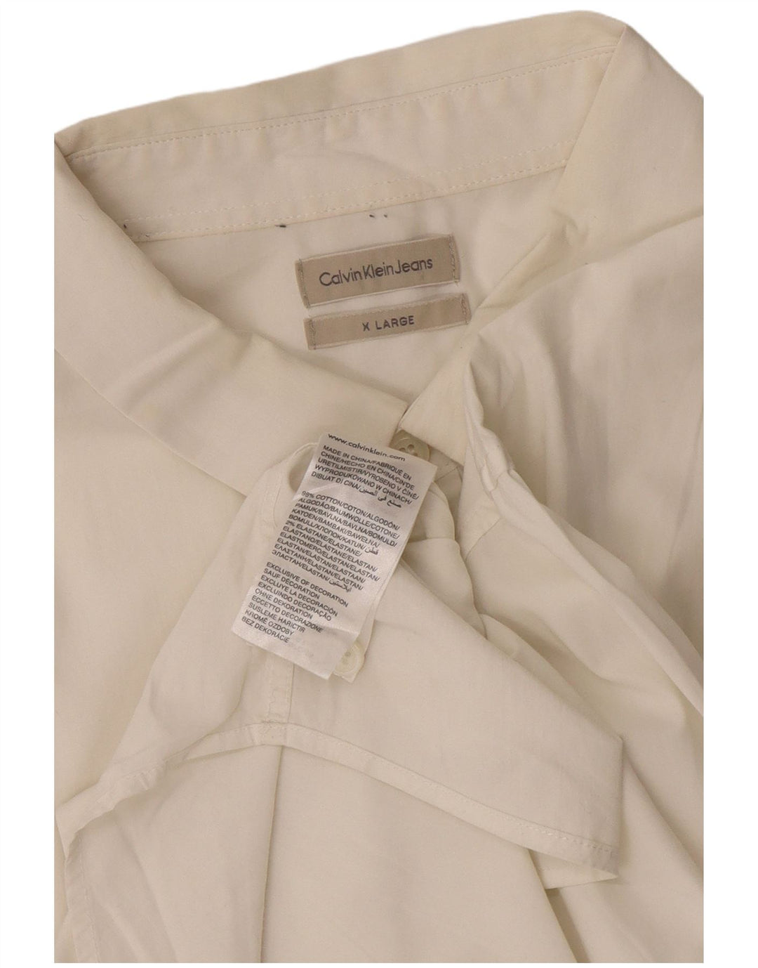 Camisa Calvin Klein Jeans Hombre XL Blanco Algodón