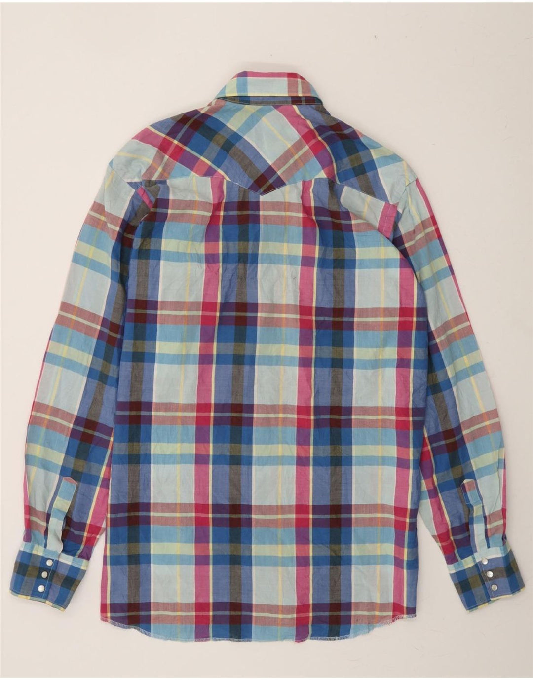 WRANGLER Mens Tall Shirt Large Multicoloured Check Cotton Vintage Wrangler and Second-Hand Wrangler from Messina Hembry 
