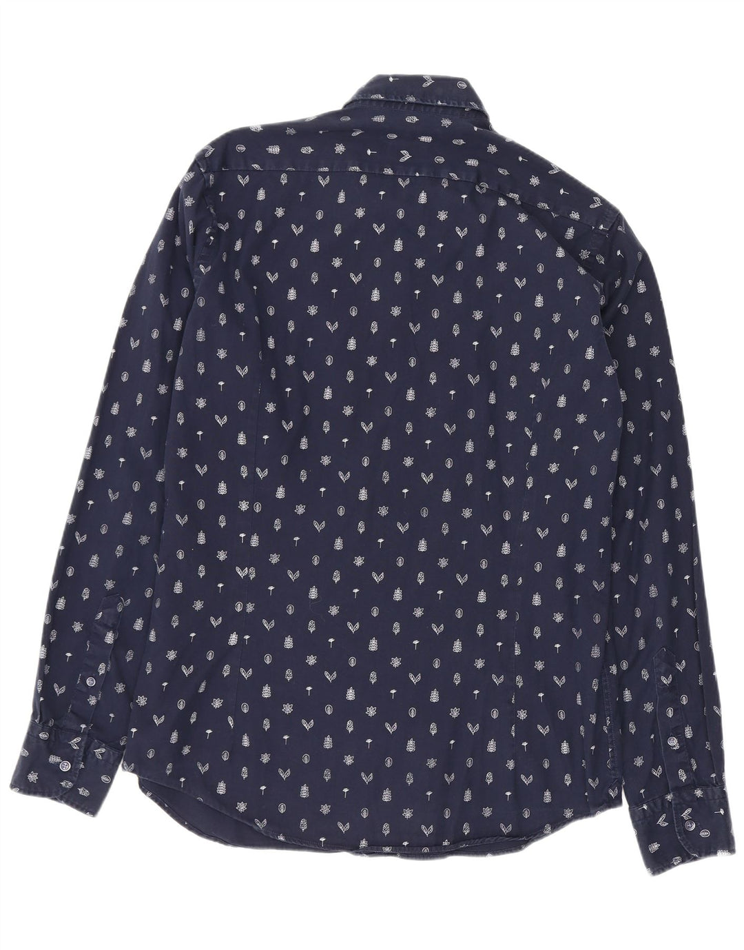 Camisa Massimo Dutti Hombre Mediana Azul Marino Floral