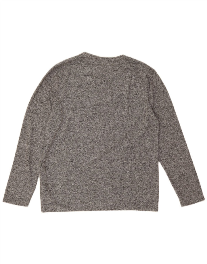 Zara - Jersey de cuello redondo para mujer, talla 40, poliéster gris grande